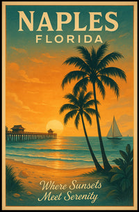 Naples, Florida Where Sunsets Meet Serenity Poster
