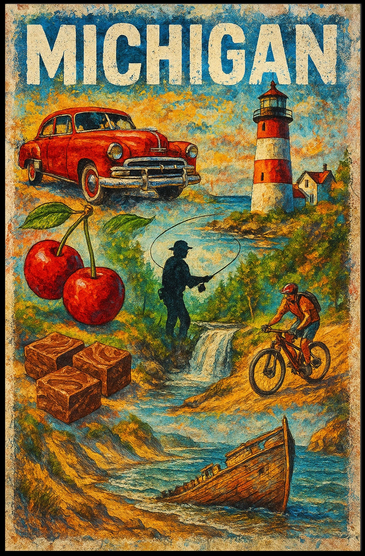 Discover Michigan Poster
