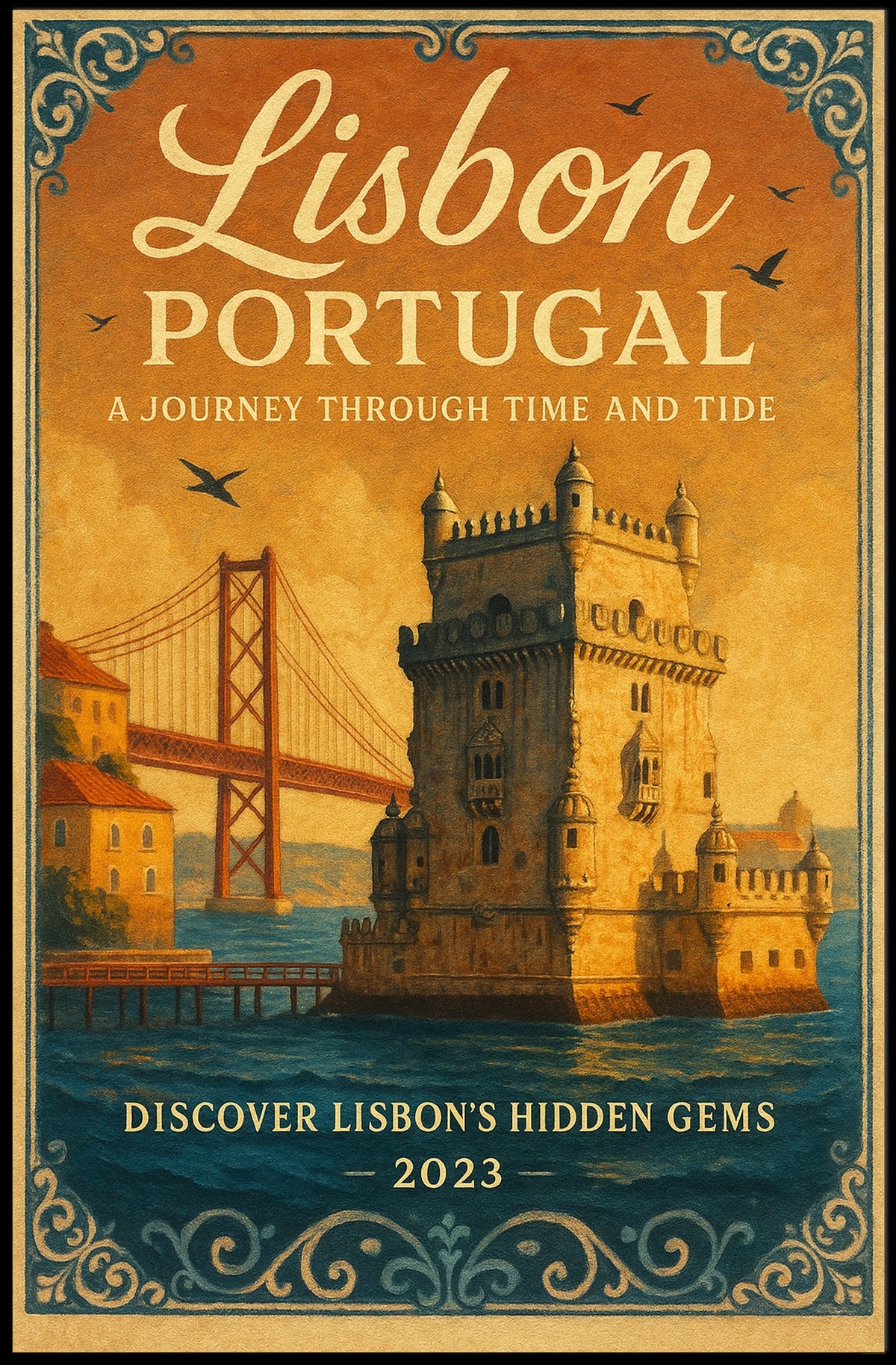 Lisbon, Portugal A Journey Through Time and Tide Poster