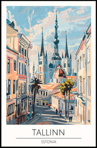 Scenic View of Tallinn Poster PosterGoat