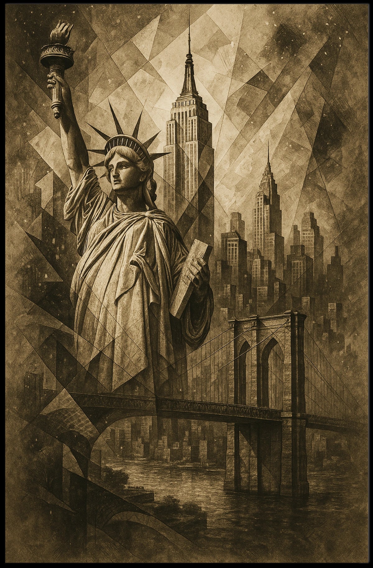 Artistic Abstract Expressionism Poster for Modern Spaces