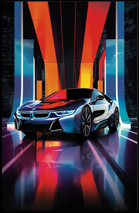 Futuristic Automotive Elegance Poster PosterGoat