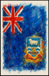 Falkland Islands Flag Art Poster
