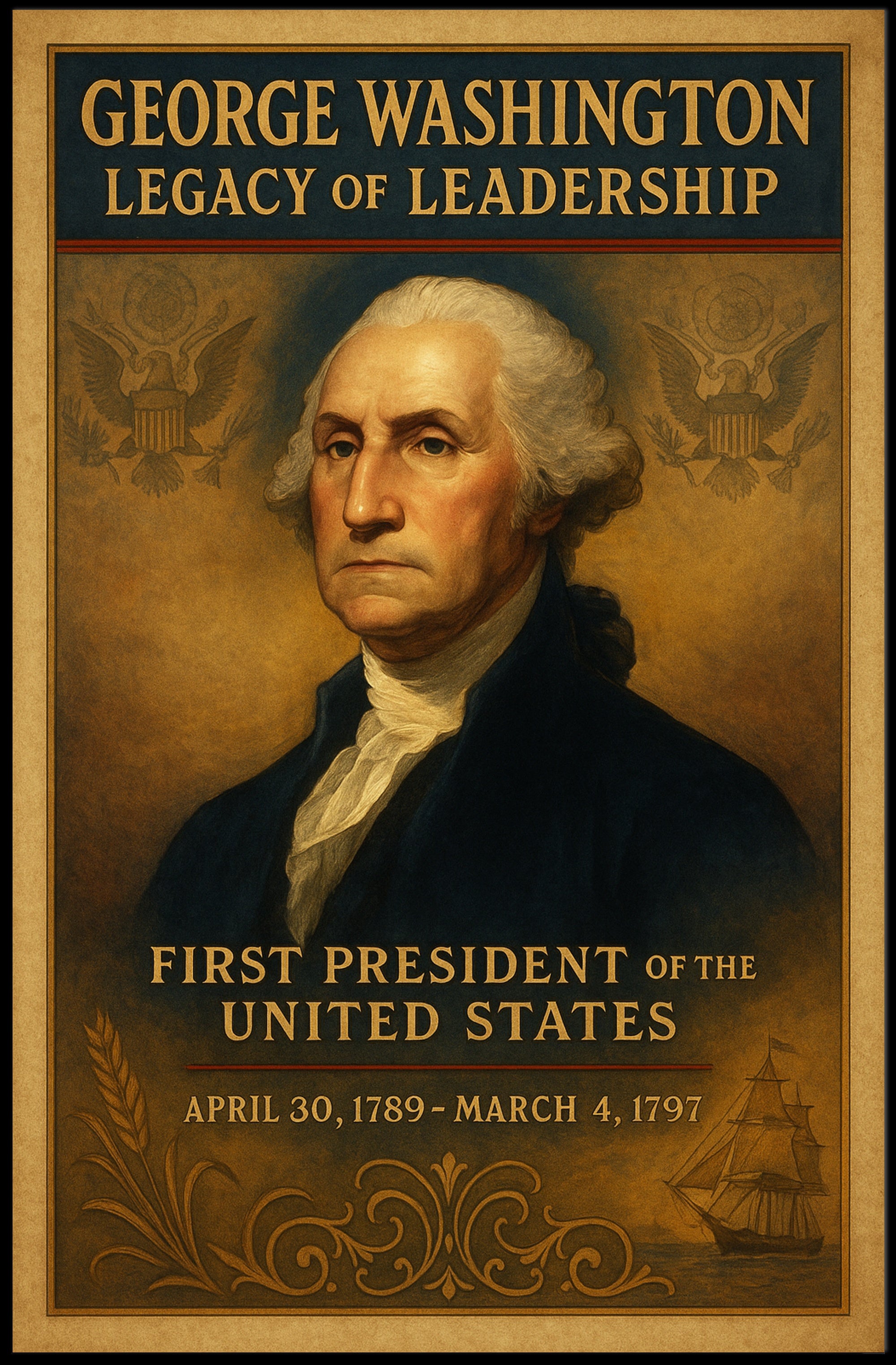George Washington 1st President Poster PosterGoat