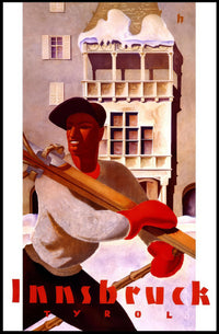 Innsbruck Tyrol Vintage Ski Travel Adventure Poster PosterGoat