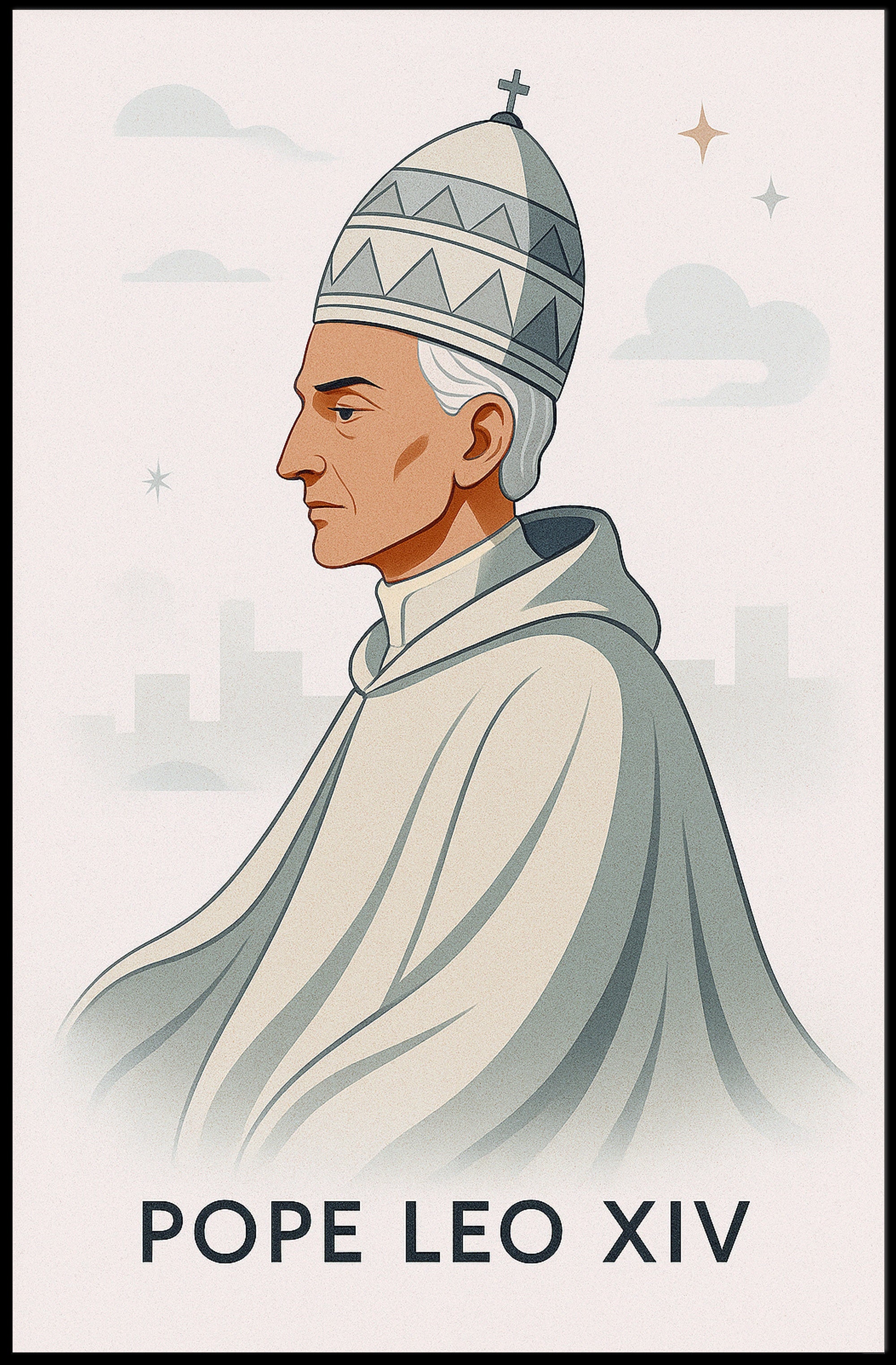 Pope Leo XIV Poster PosterGoat