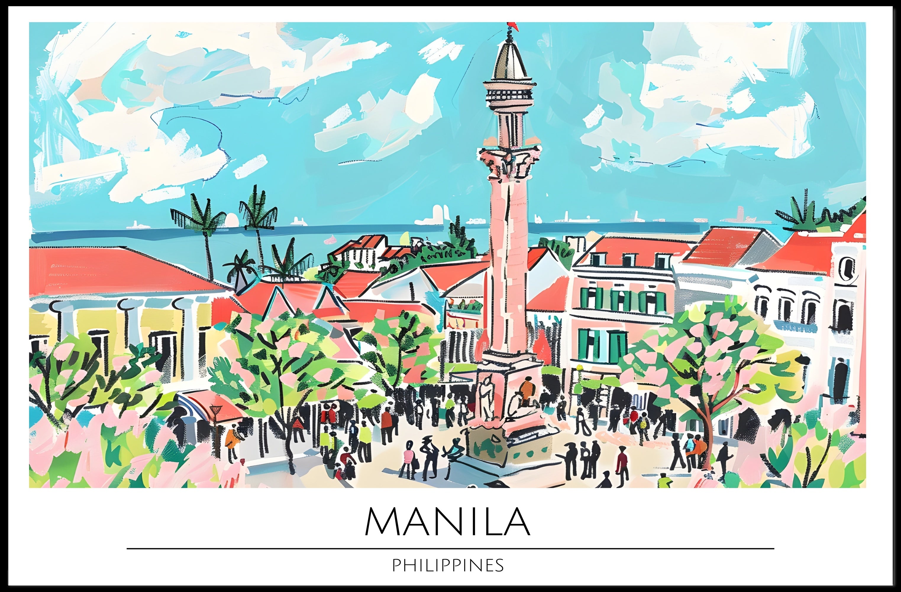 Vibrant Manila Scene Poster PosterGoat