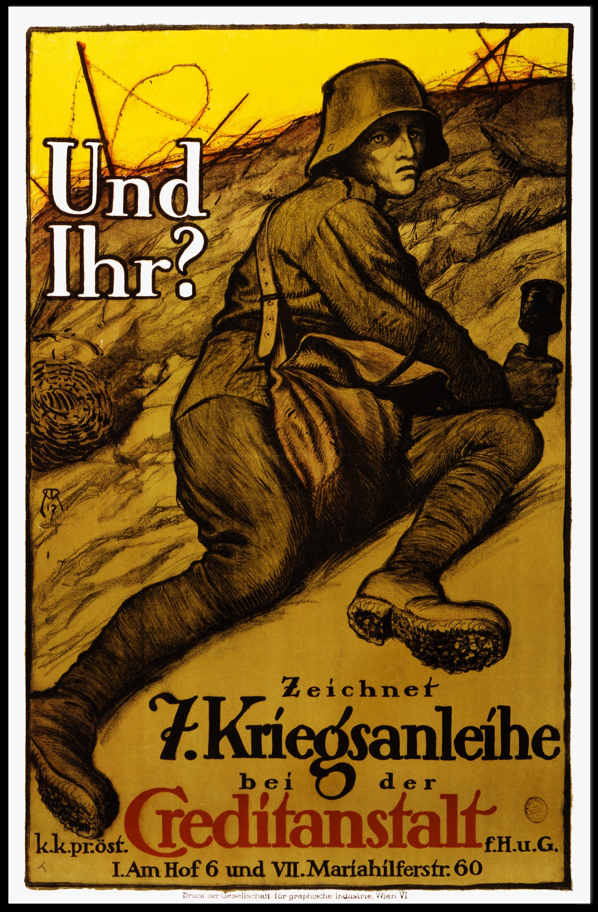 Patriotic War Bond Propaganda Poster for National Support