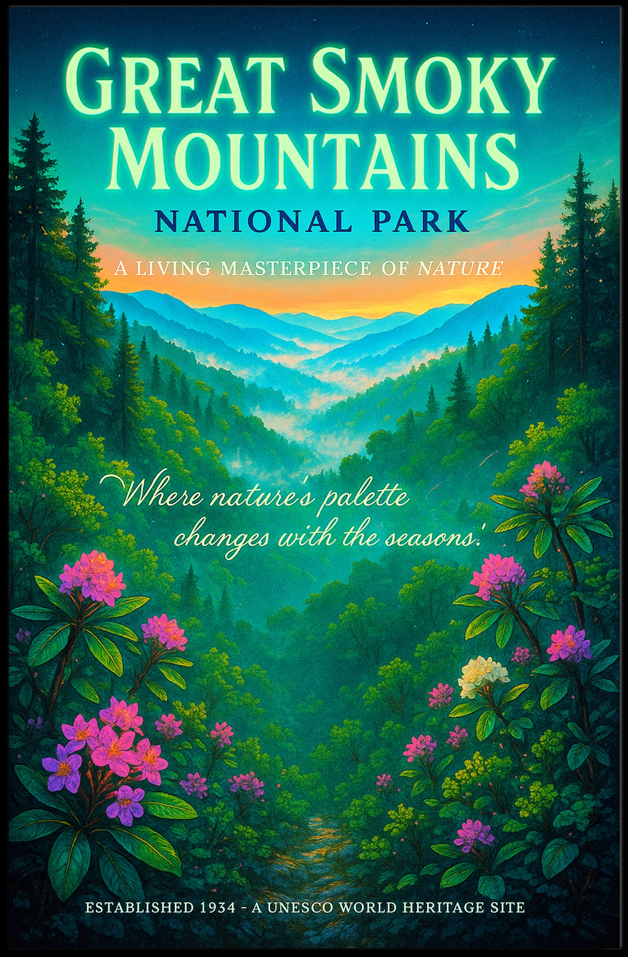 Great Smoky Mountains National Park Poster PosterGoat