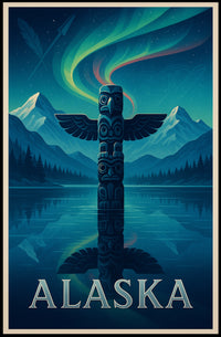 Alaska Land of the Northern Lights Poster