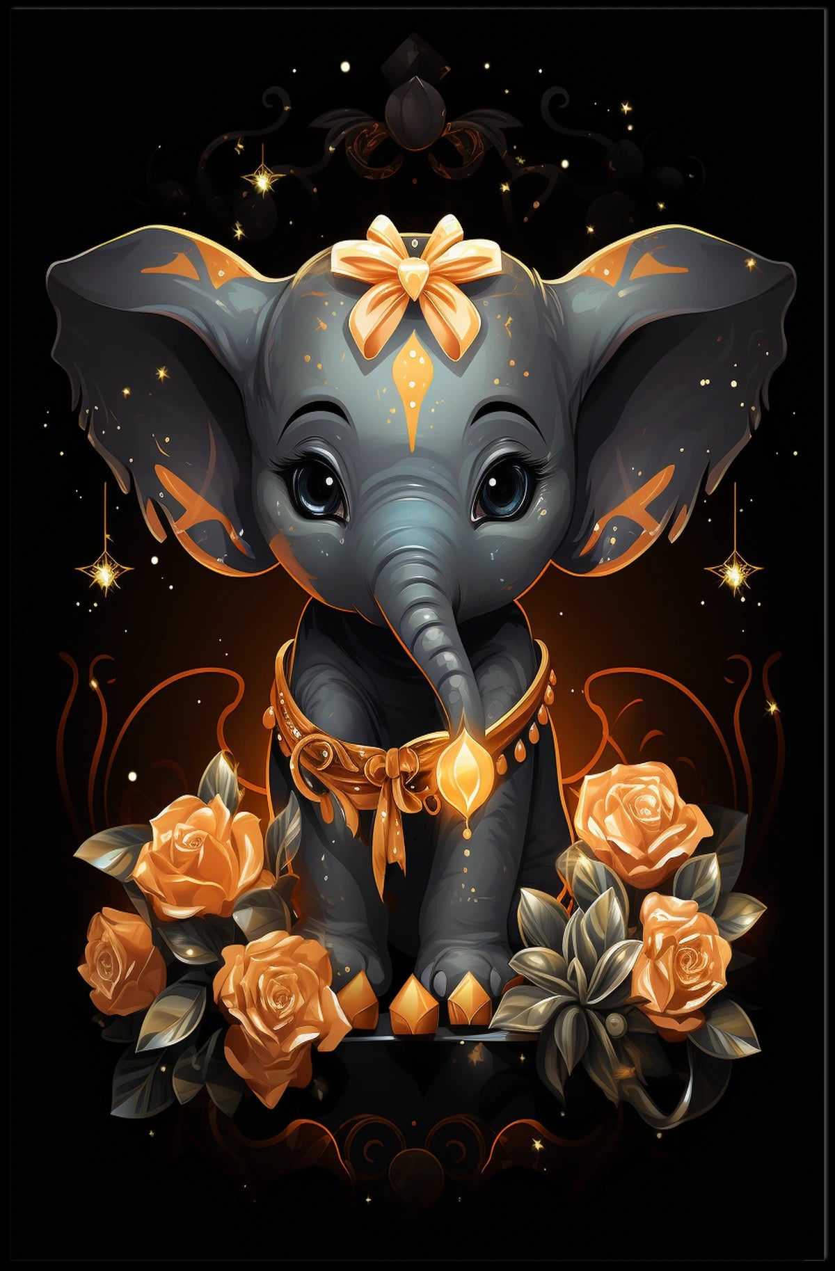 Enchanted Elephant Elegance Poster