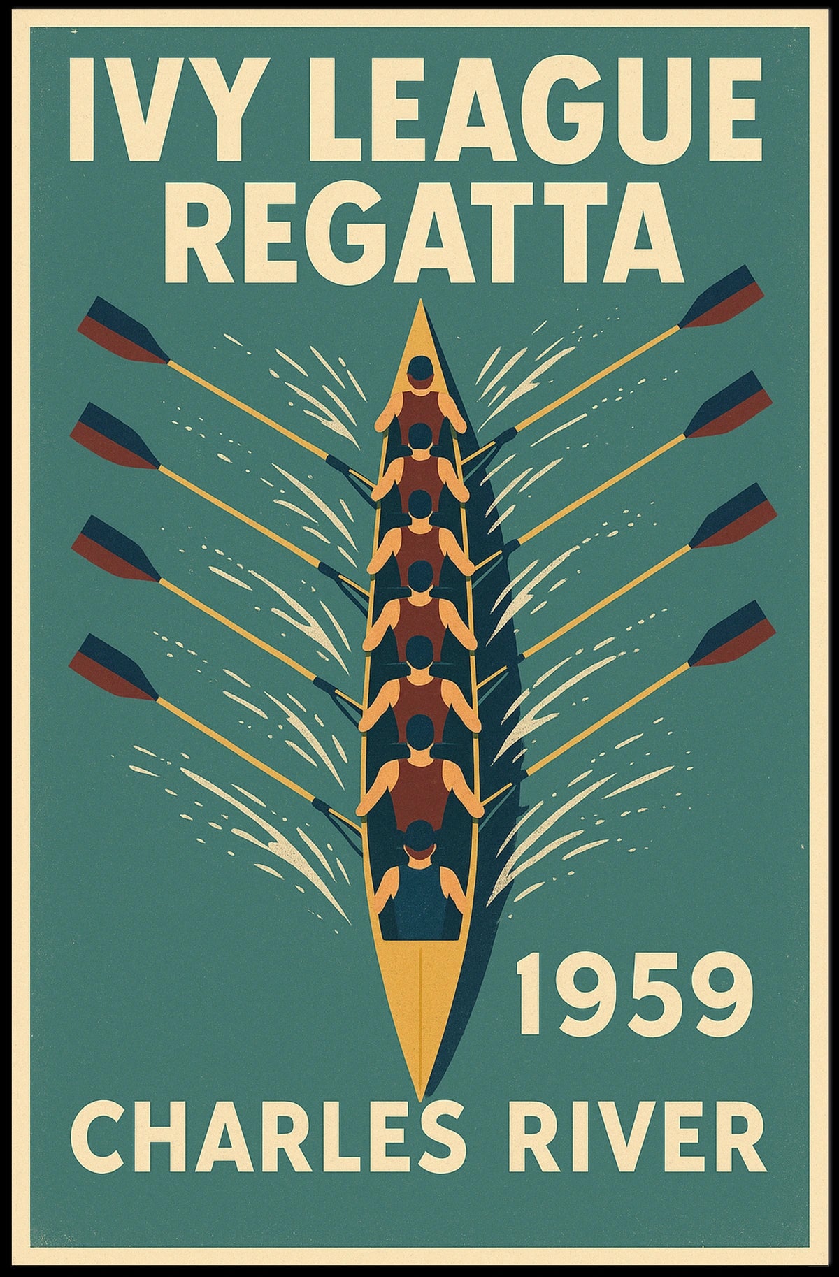 Ivy League Regatta Charles River Poster