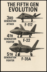 The Evolution of Fighter Jets Poster PosterGoat