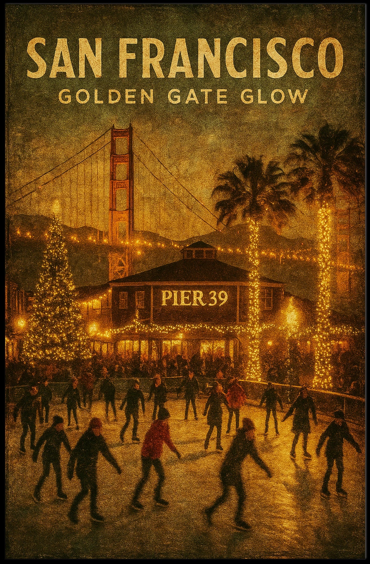 San Francisco Golden Gate Glow Poster