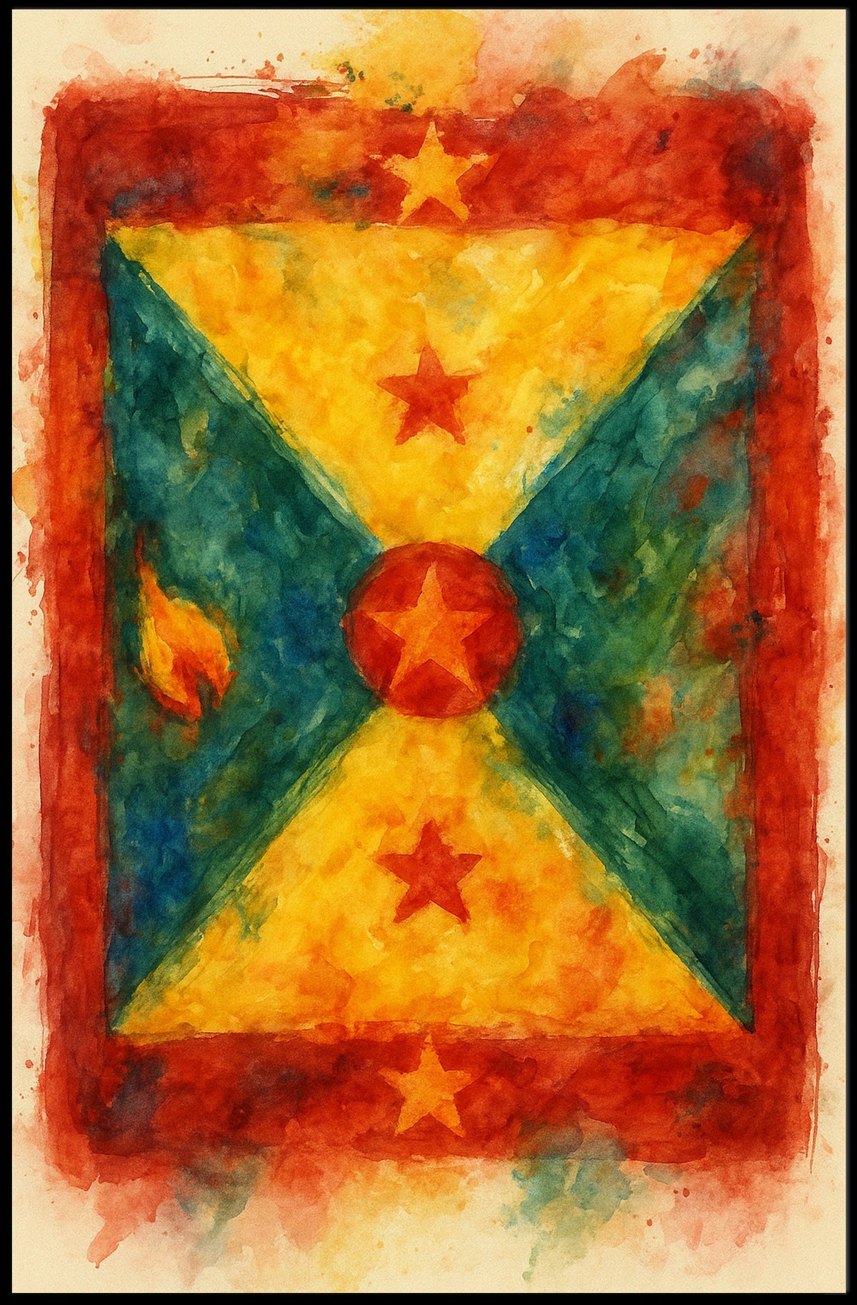 Vibrant National Colors Poster