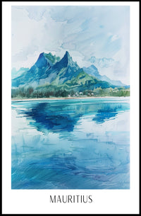 Serene Mauritius Coastal Landscape — Travel Poster PosterGoat