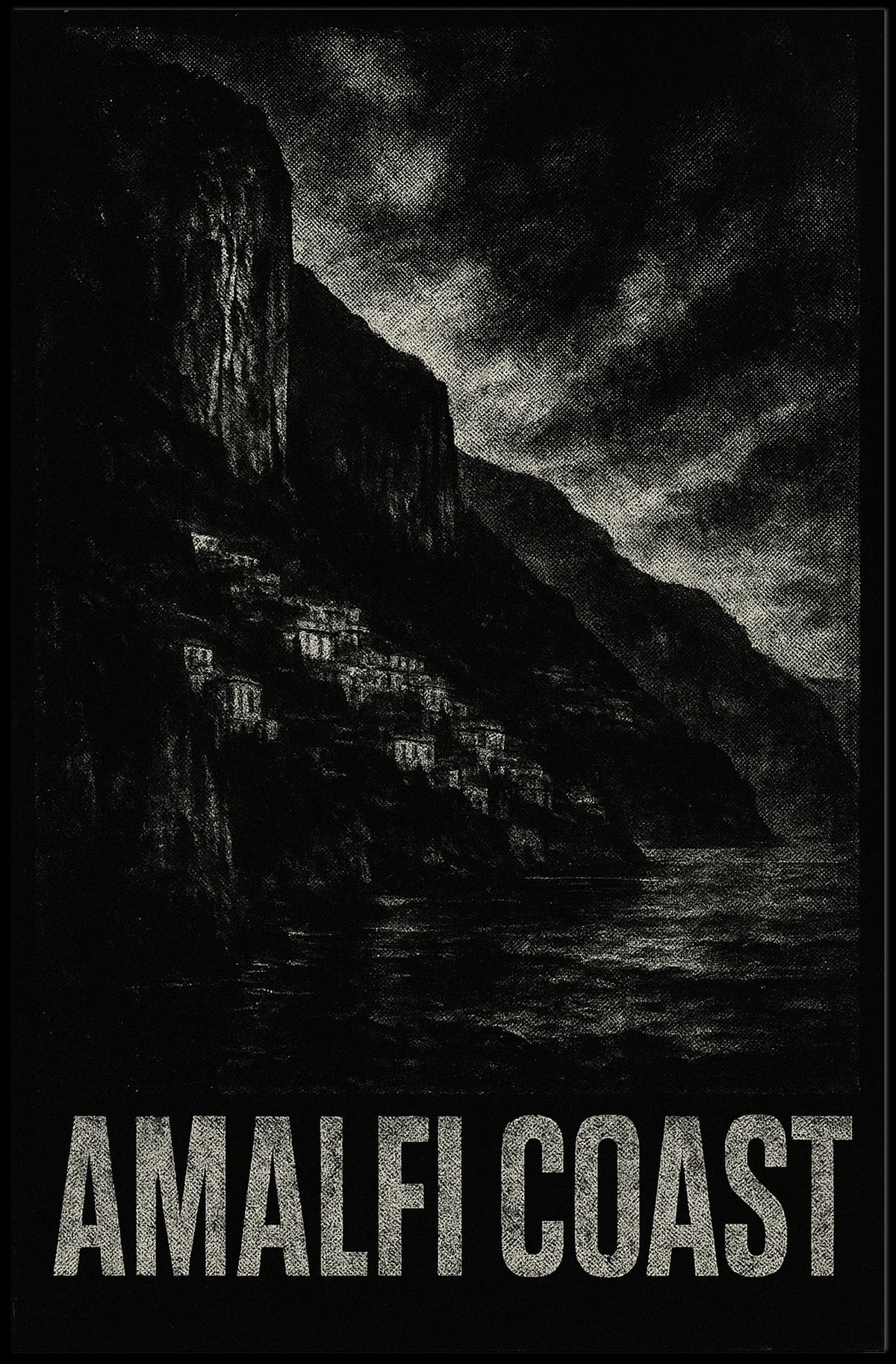 Amalfi Coast Poster Wall Art for Coastal Decor 18x24