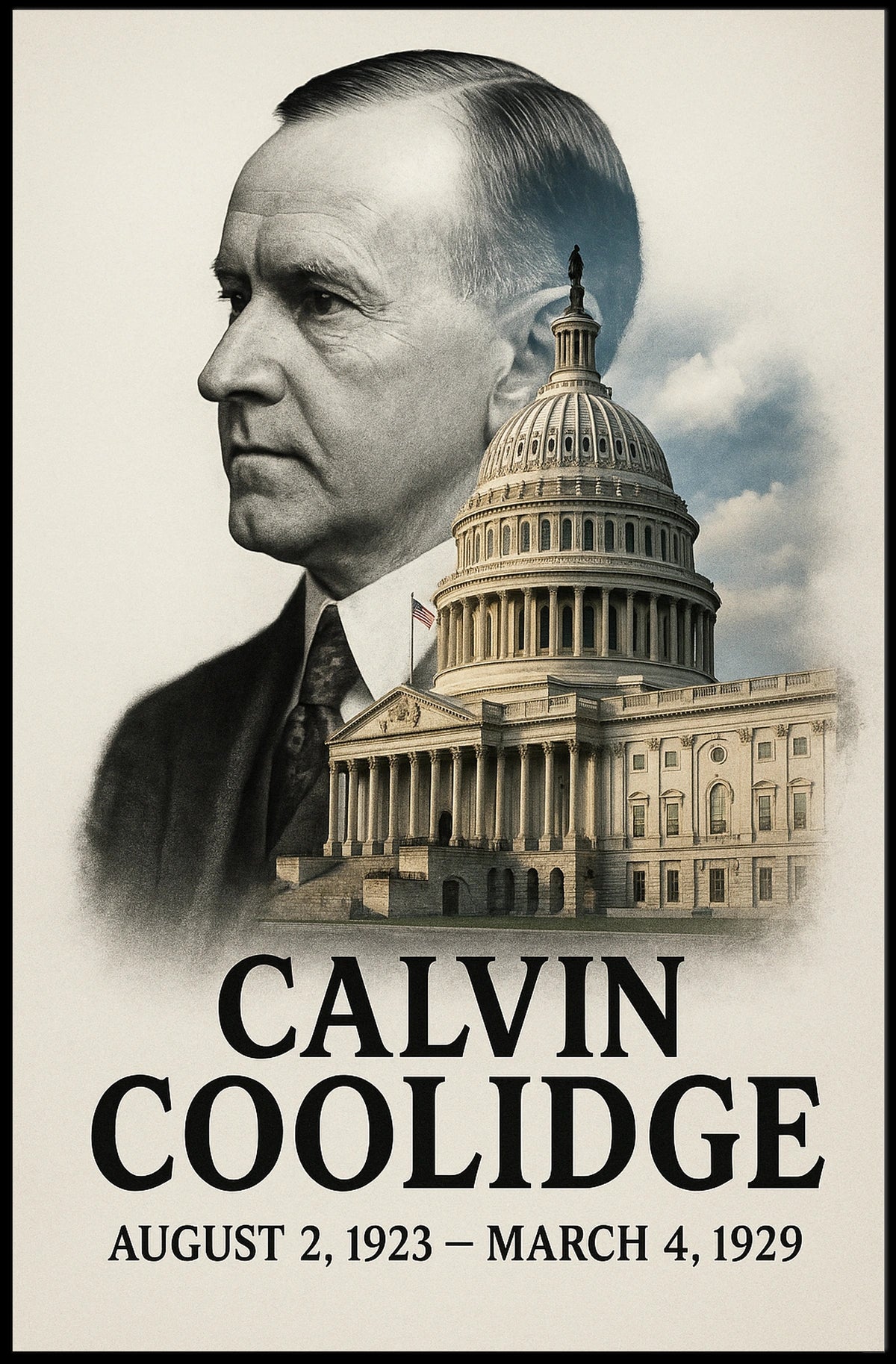 Calvin Coolidge 30th President of the United States Reflections Poster