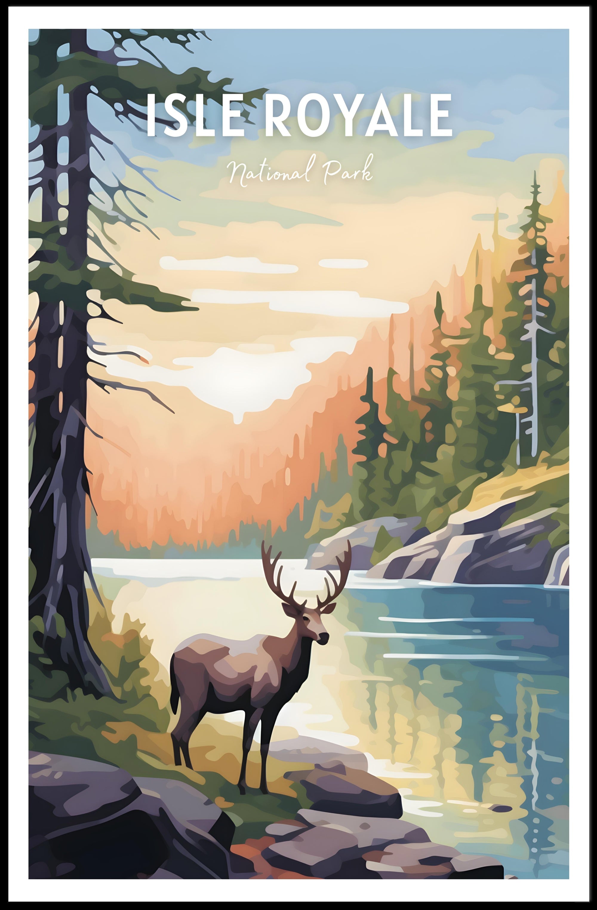 Isle Royale National Park Scenic Poster Print