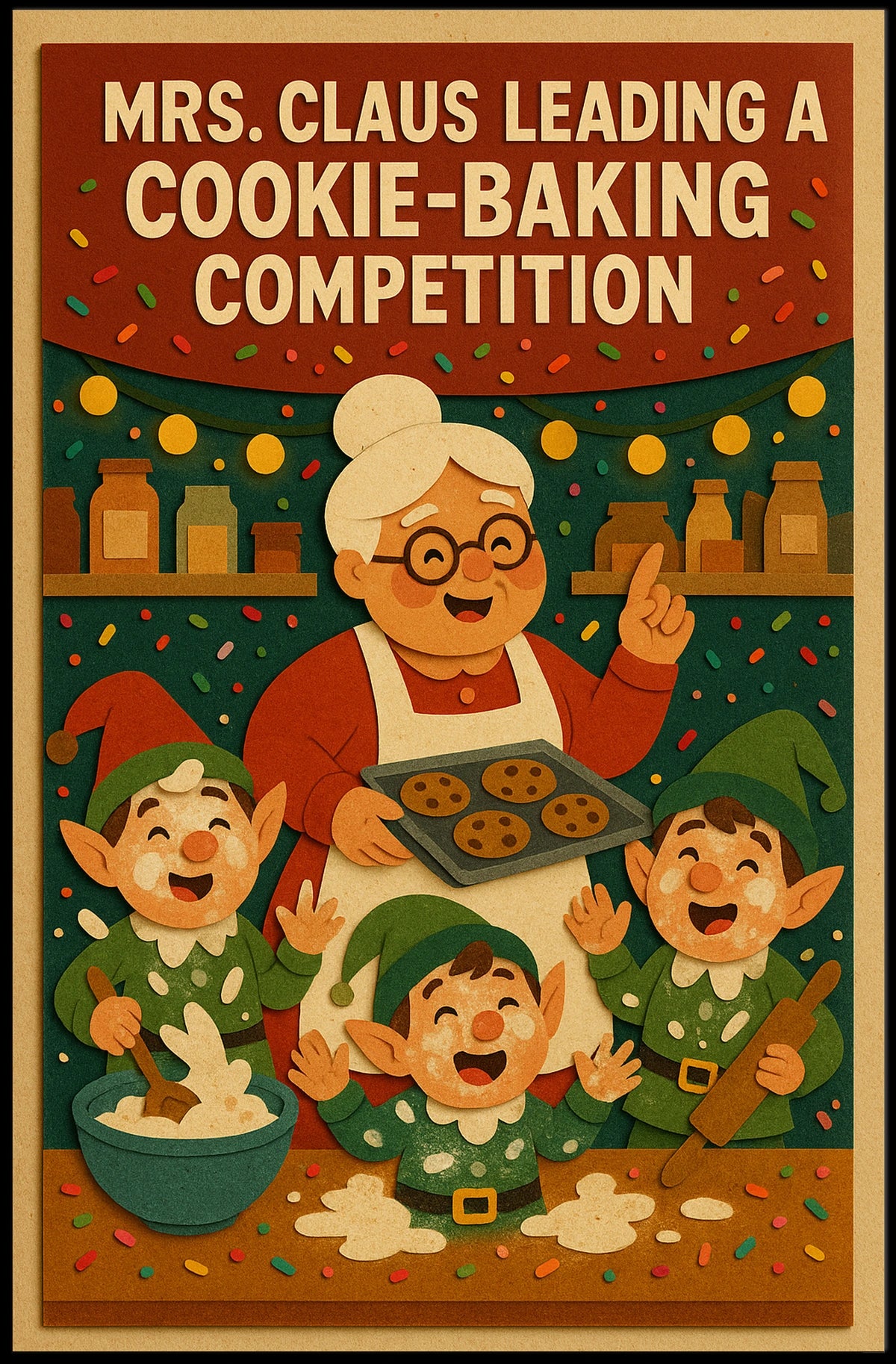 Mrs. Claus Cookie-Baking Competition Poster