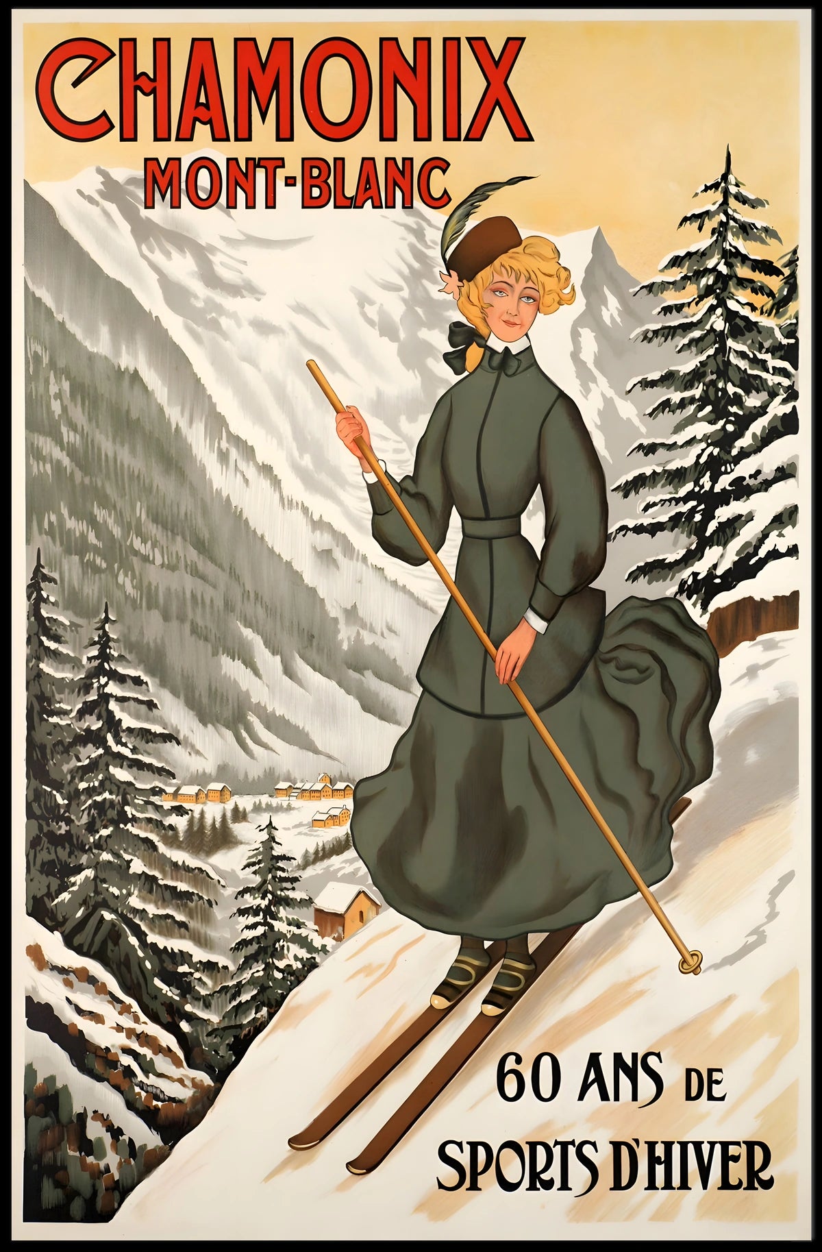 Chamonix Winter Sports Celebration Poster