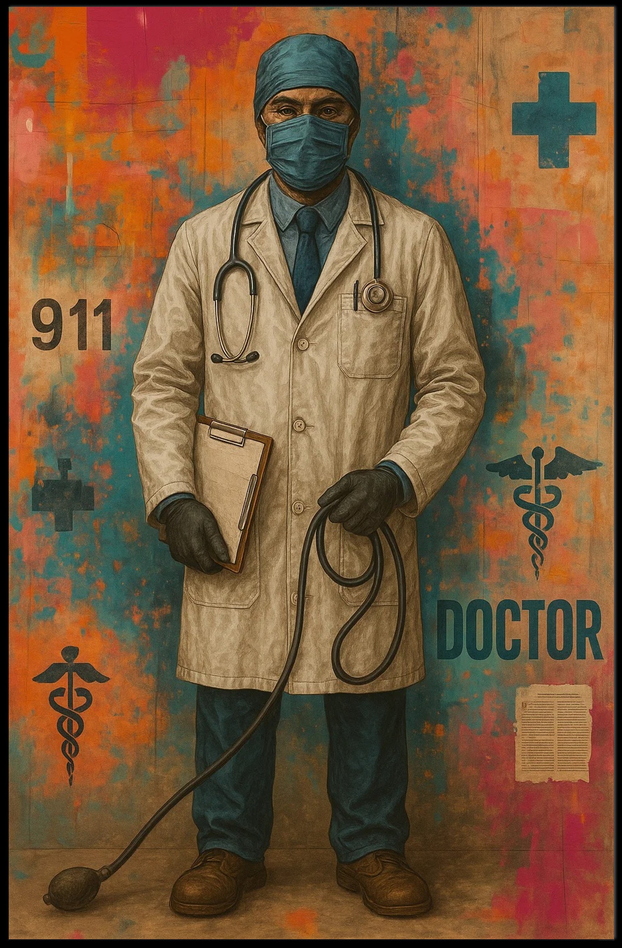 Healthcare Hero in Action - Artistic Poster