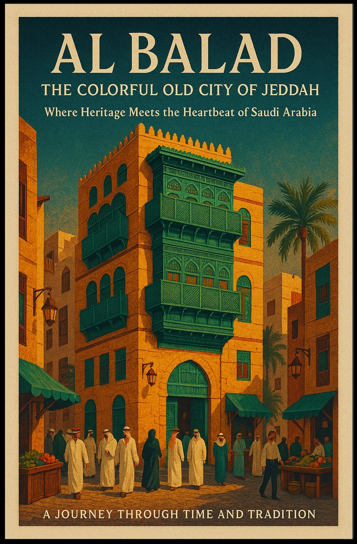 Al Balad The Colorful Old City Of Poster