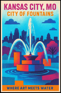 Kansas City City of Fountains Poster