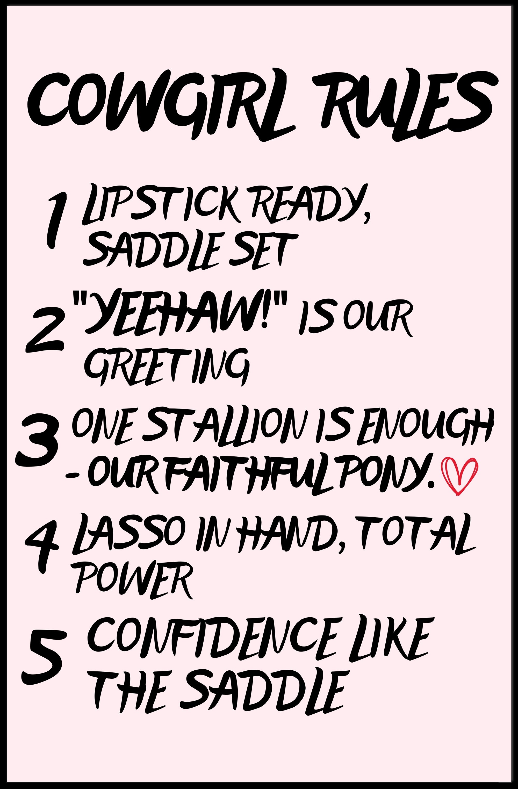 Cowgirl Empowerment Typography Poster: Motivational or Quote Poster PosterGoat