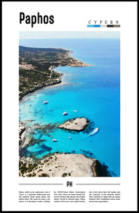 Paphos Coastal Paradise: Stunning Travel Poster PosterGoat
