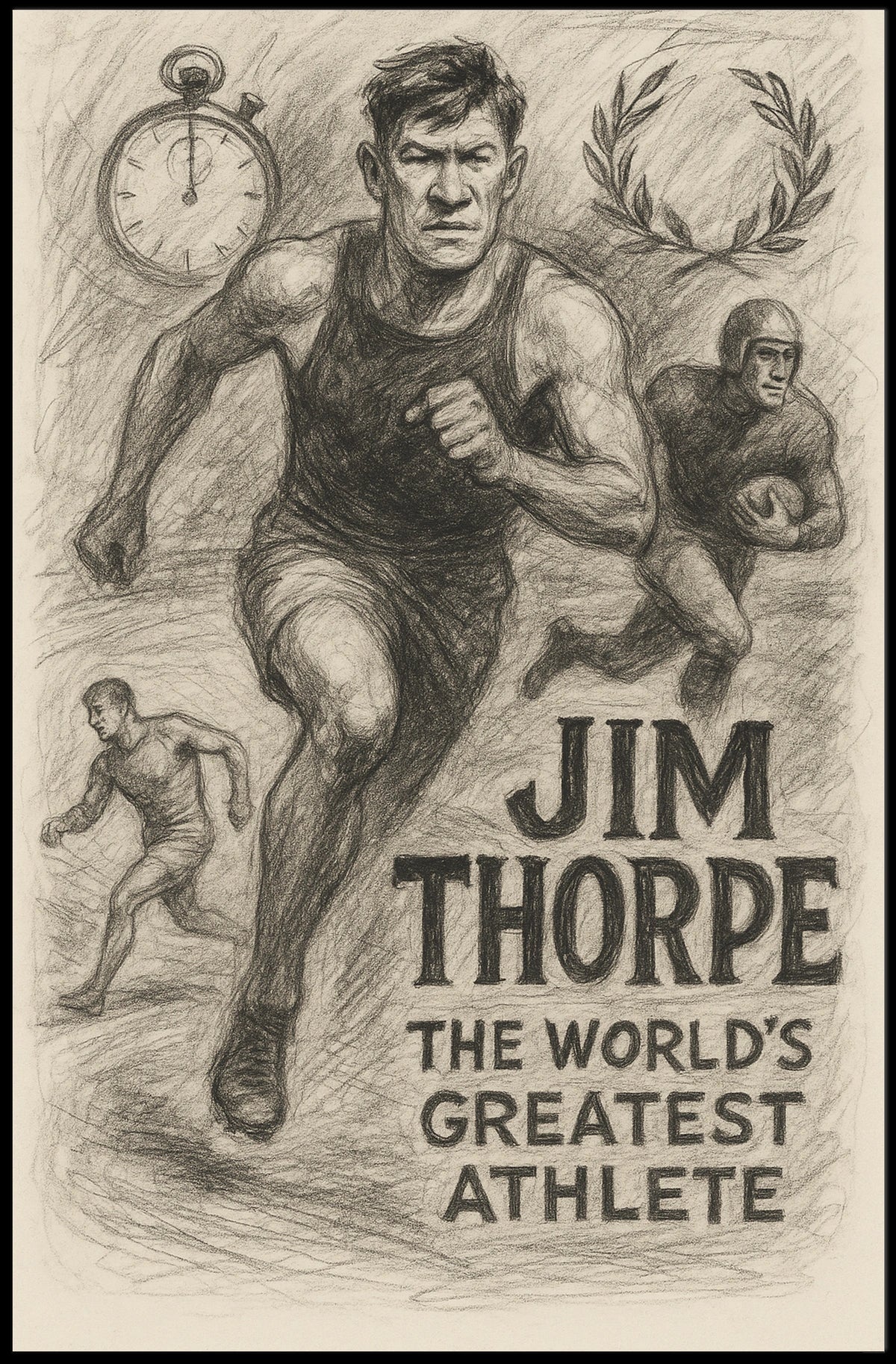 Jim Thorpe Celebrating Excellence Sports Poster Art