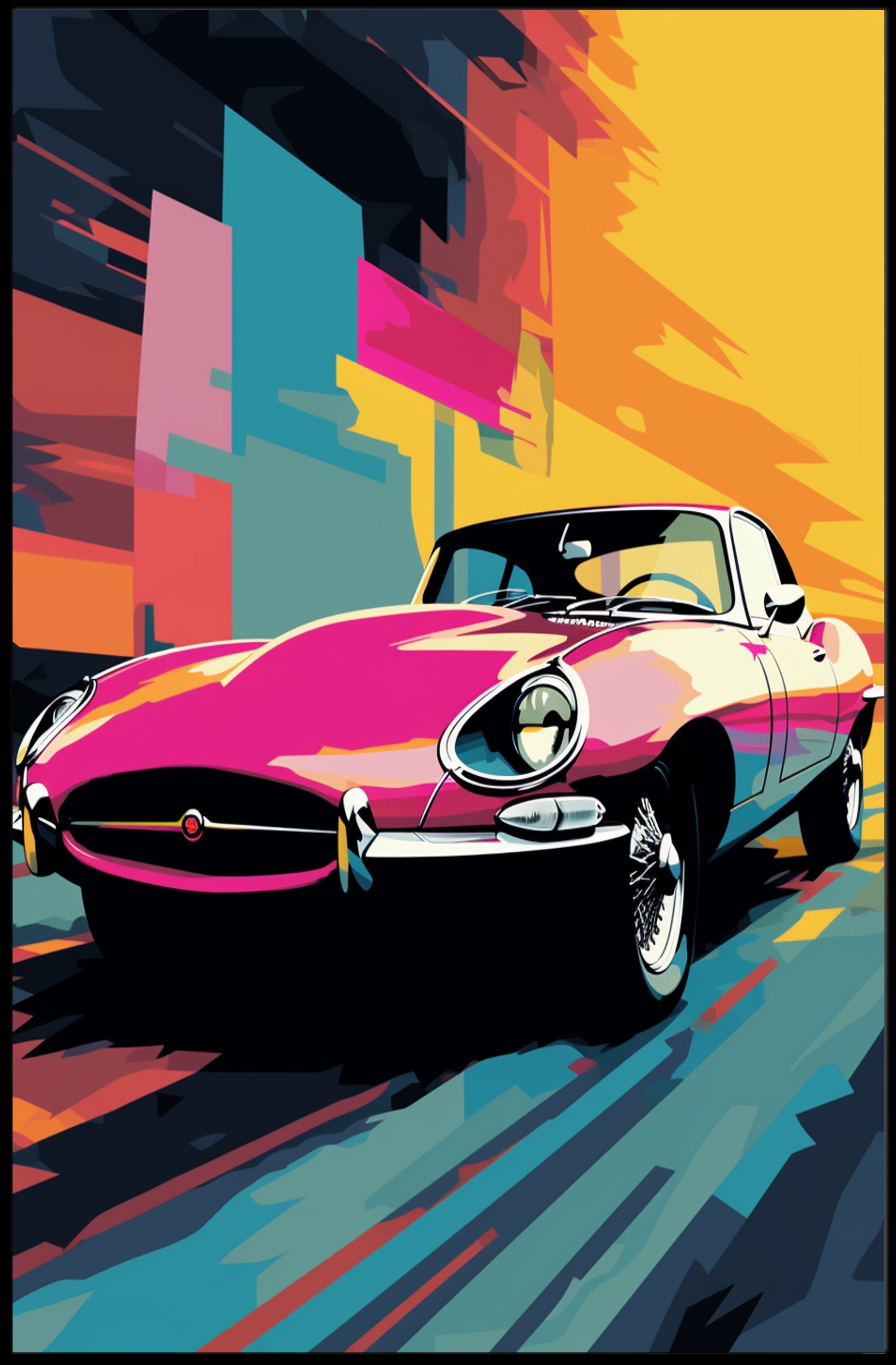 Vibrant Classic Car Poster PosterGoat