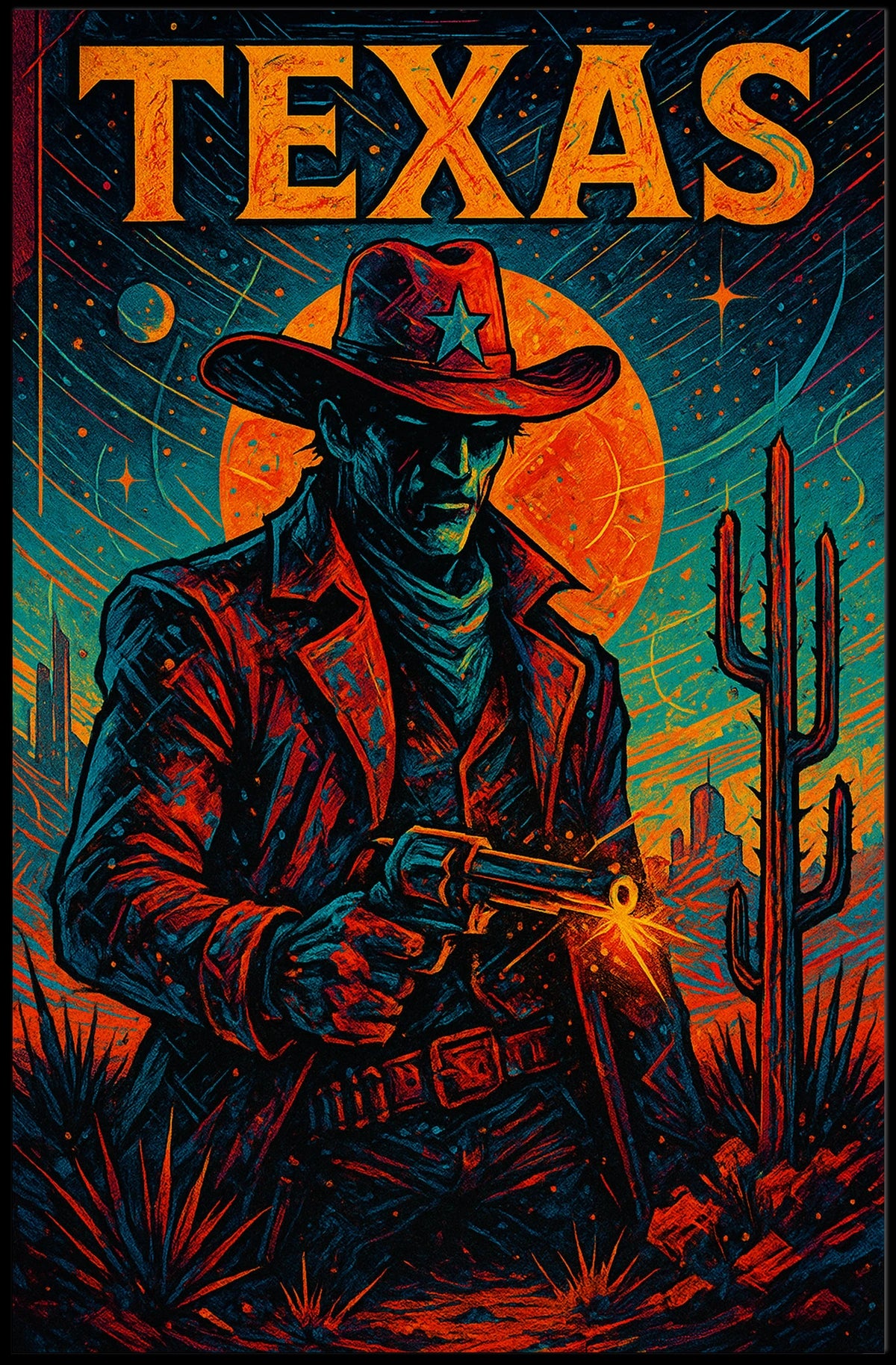 Texas Cowboy Poster