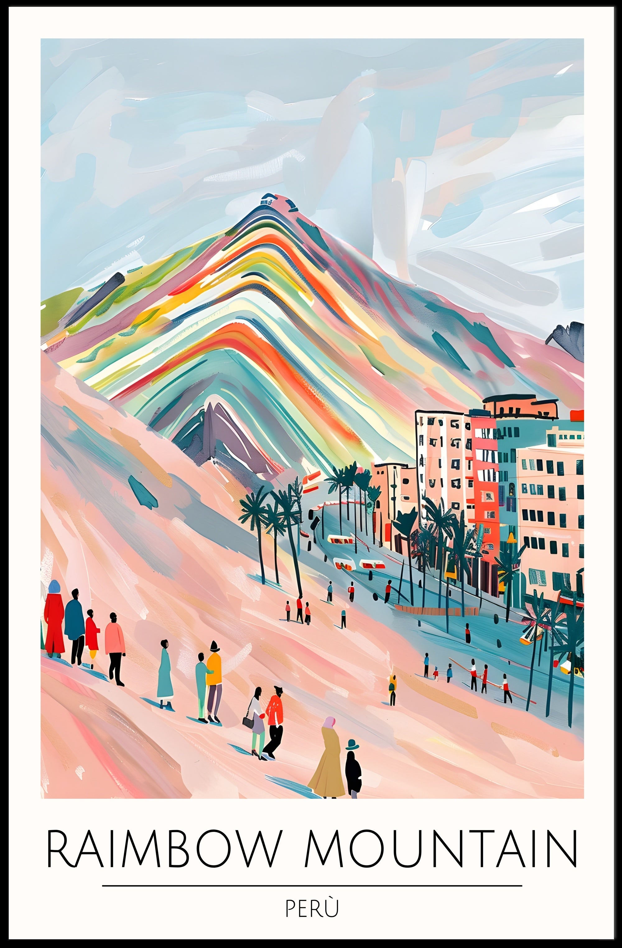 Rainbow Mountain Poster PosterGoat