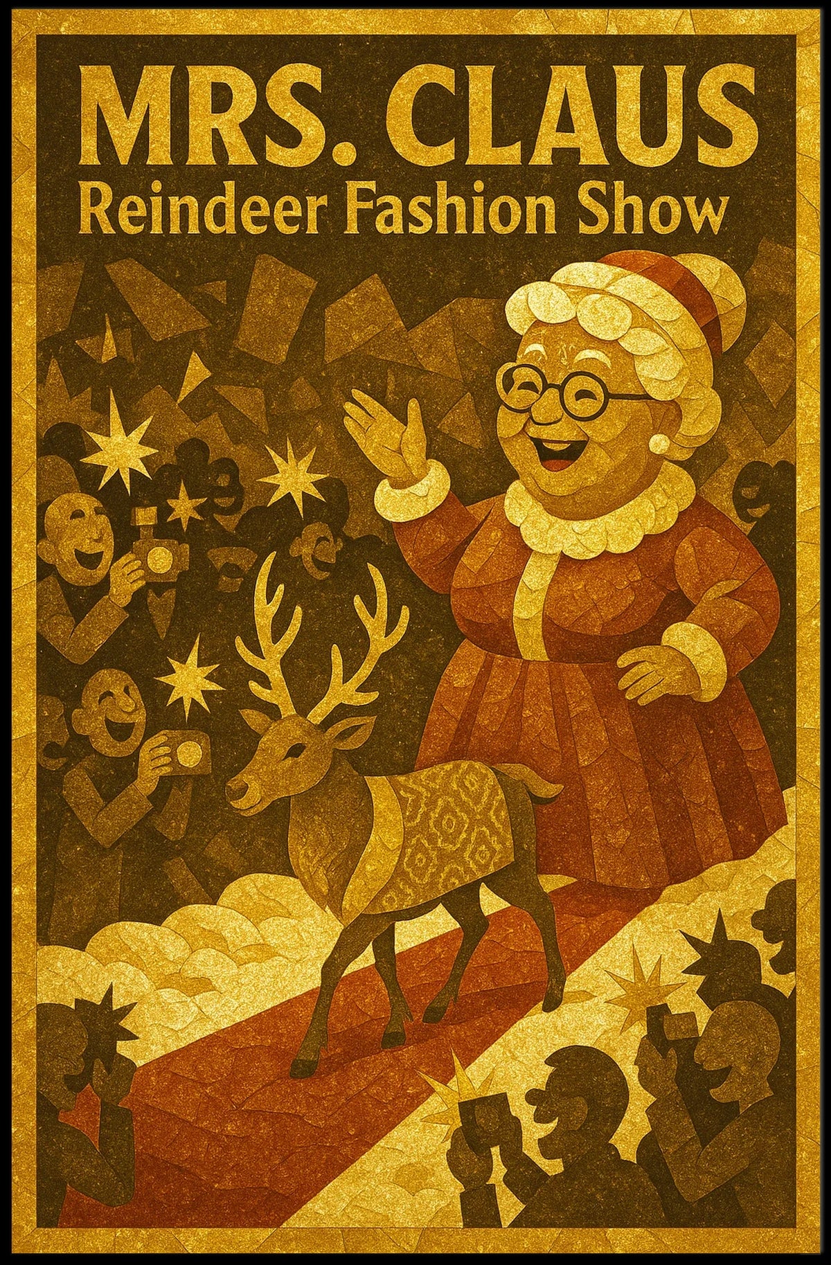 Mrs. Claus Reindeer Fashion Show Poster