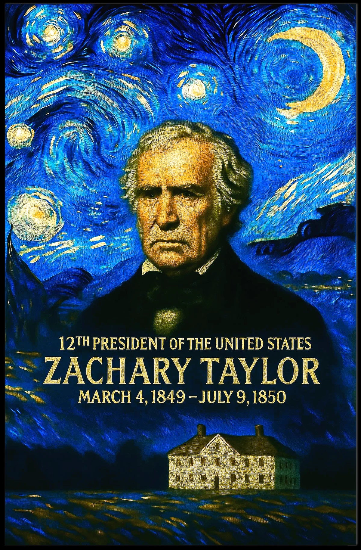 Zachary Taylor 12th President of the United States Presidential Masterpiece Series Poster