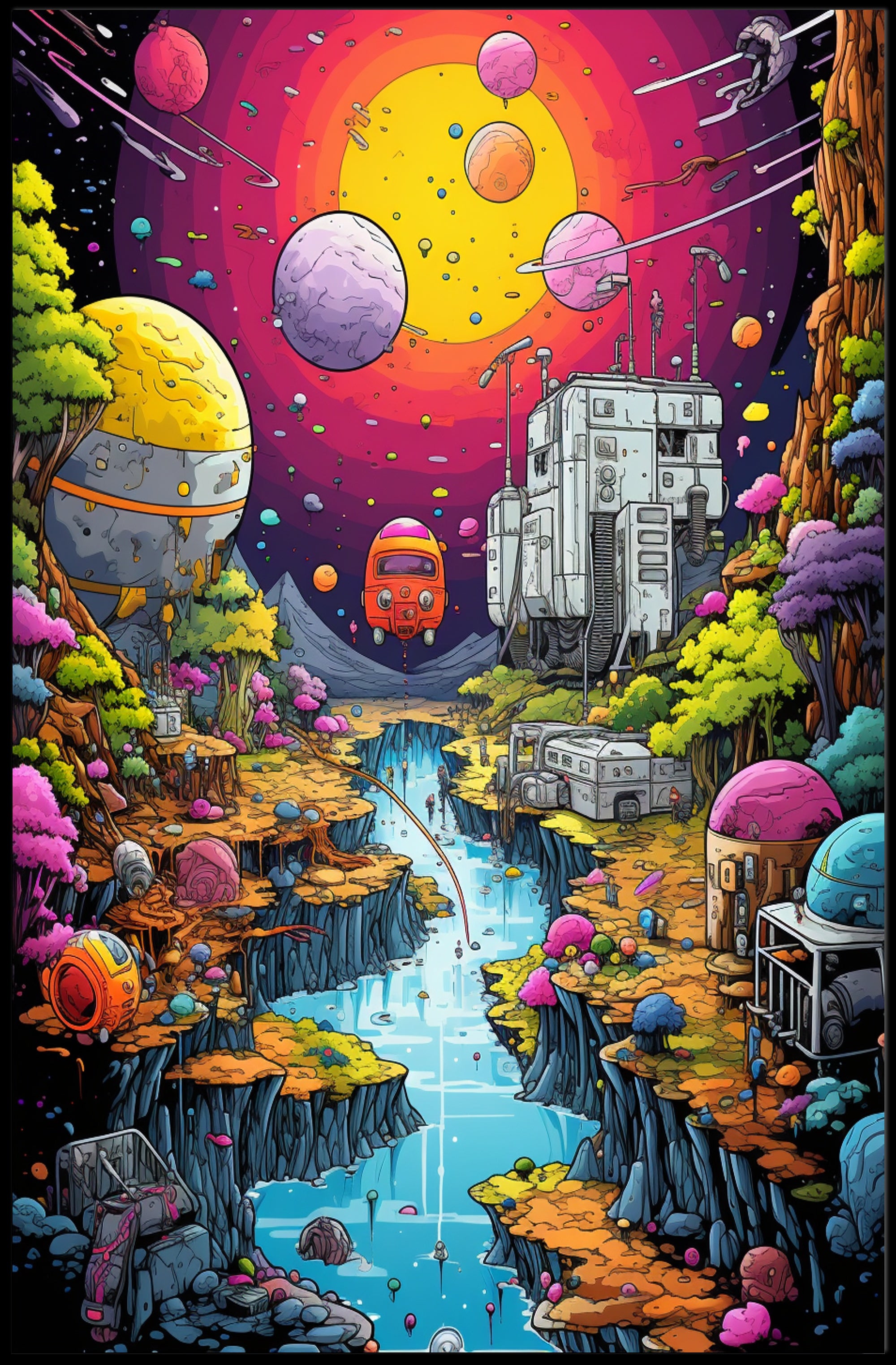 Cosmic Landscape Adventure Poster PosterGoat