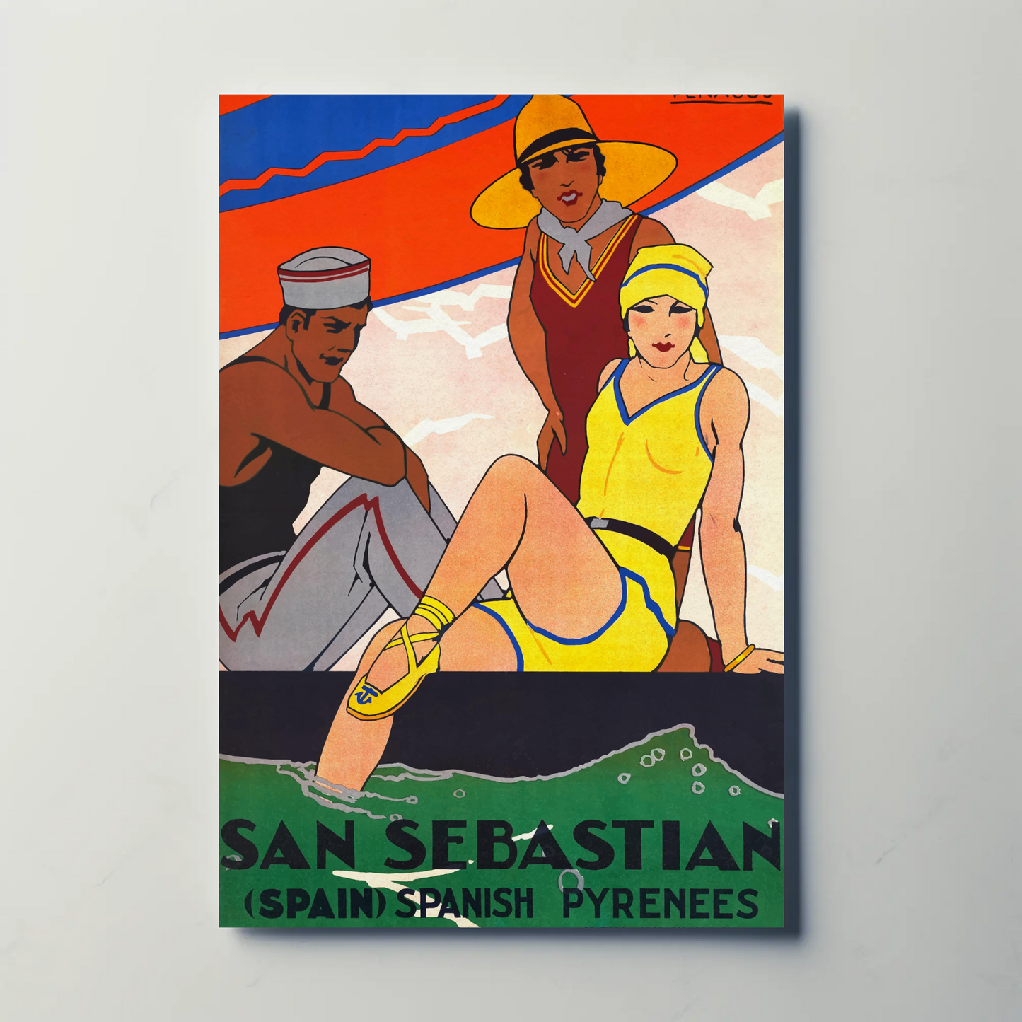 San Sebastian Spain Travel Poster