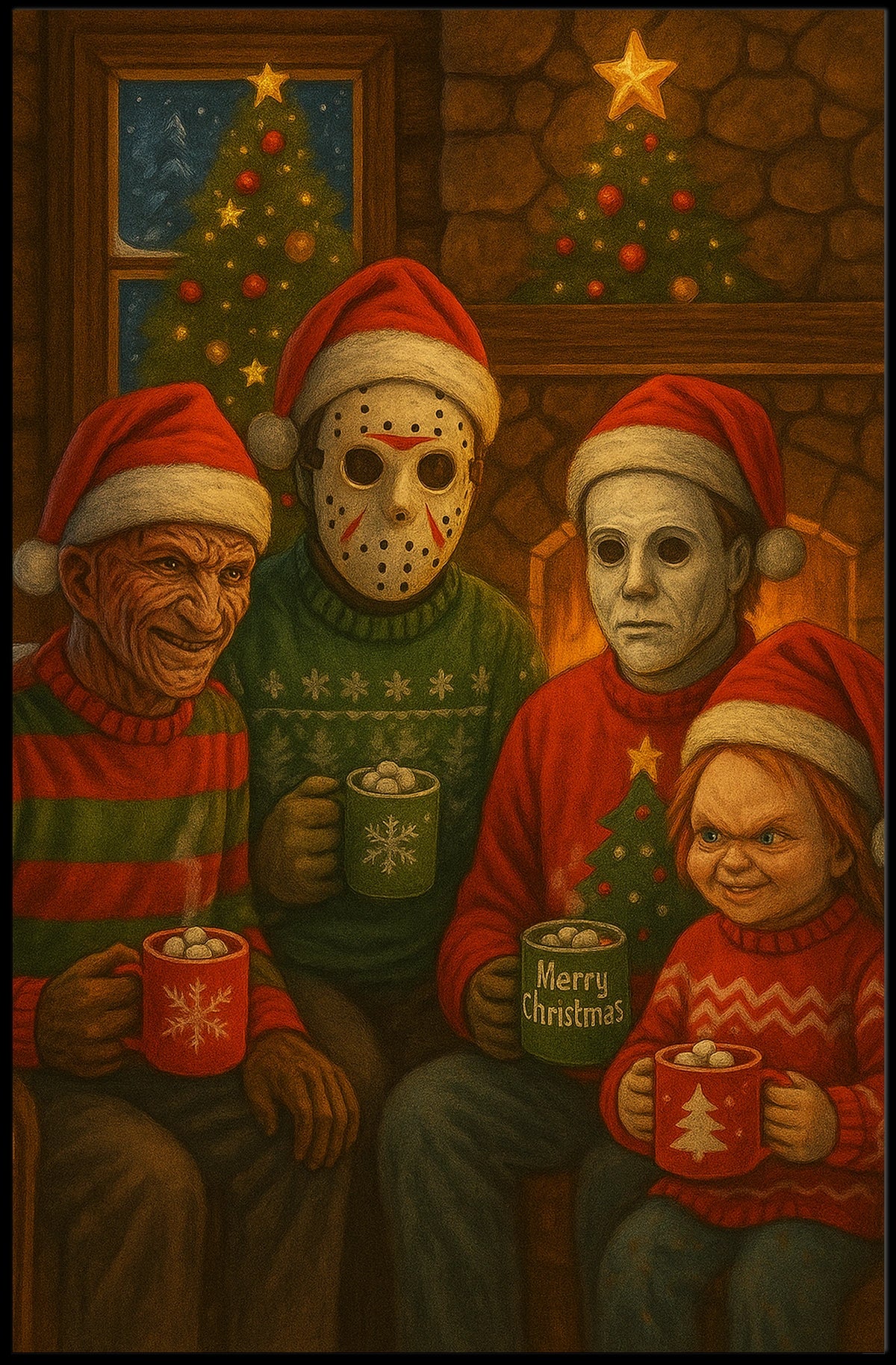 Horror Holiday Cheer Pop Culture Poster