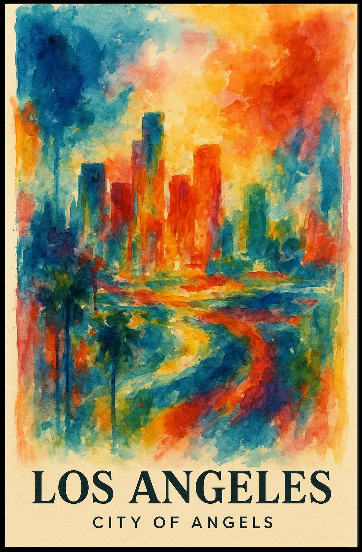 Los Angeles City Of Angels Poster