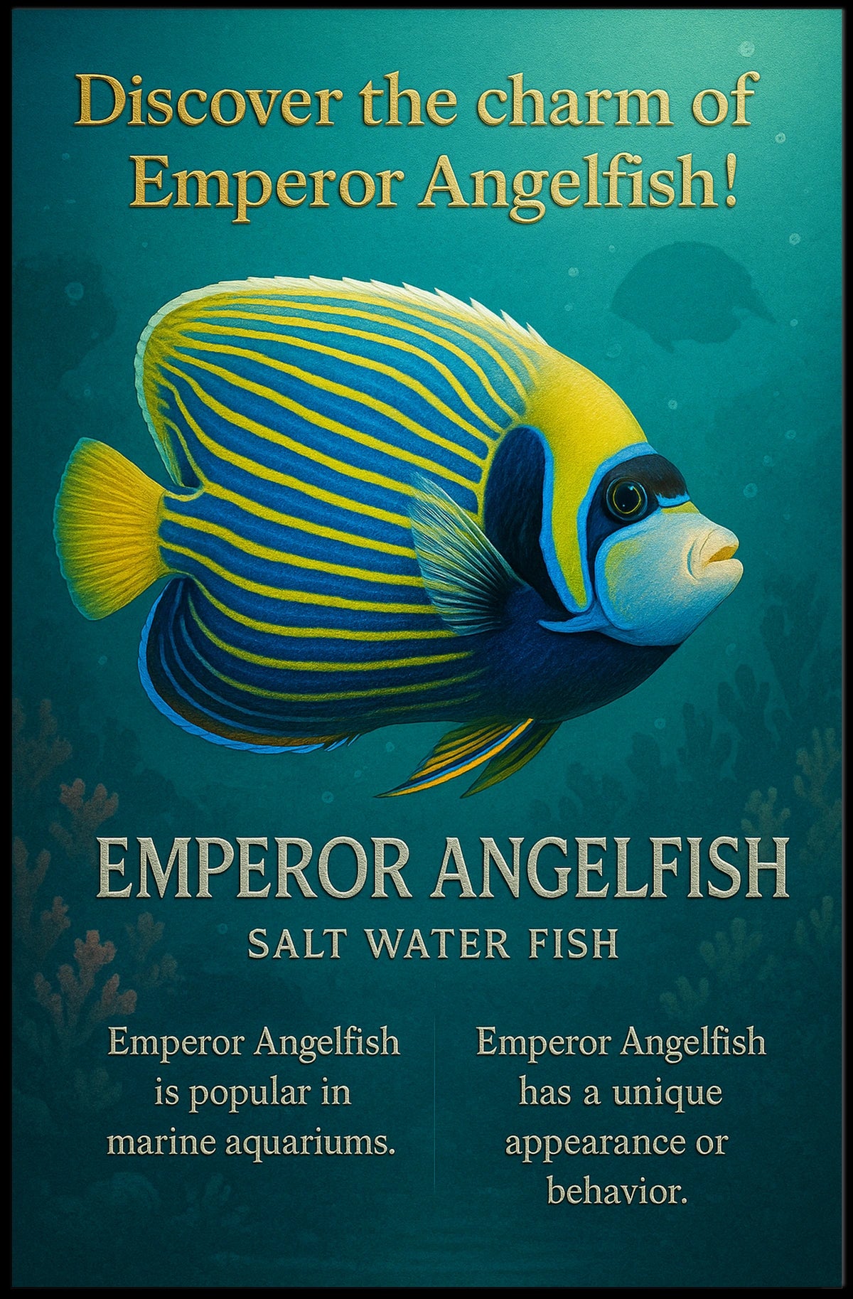 Discover the Charm of Emperor Angelfish Poster