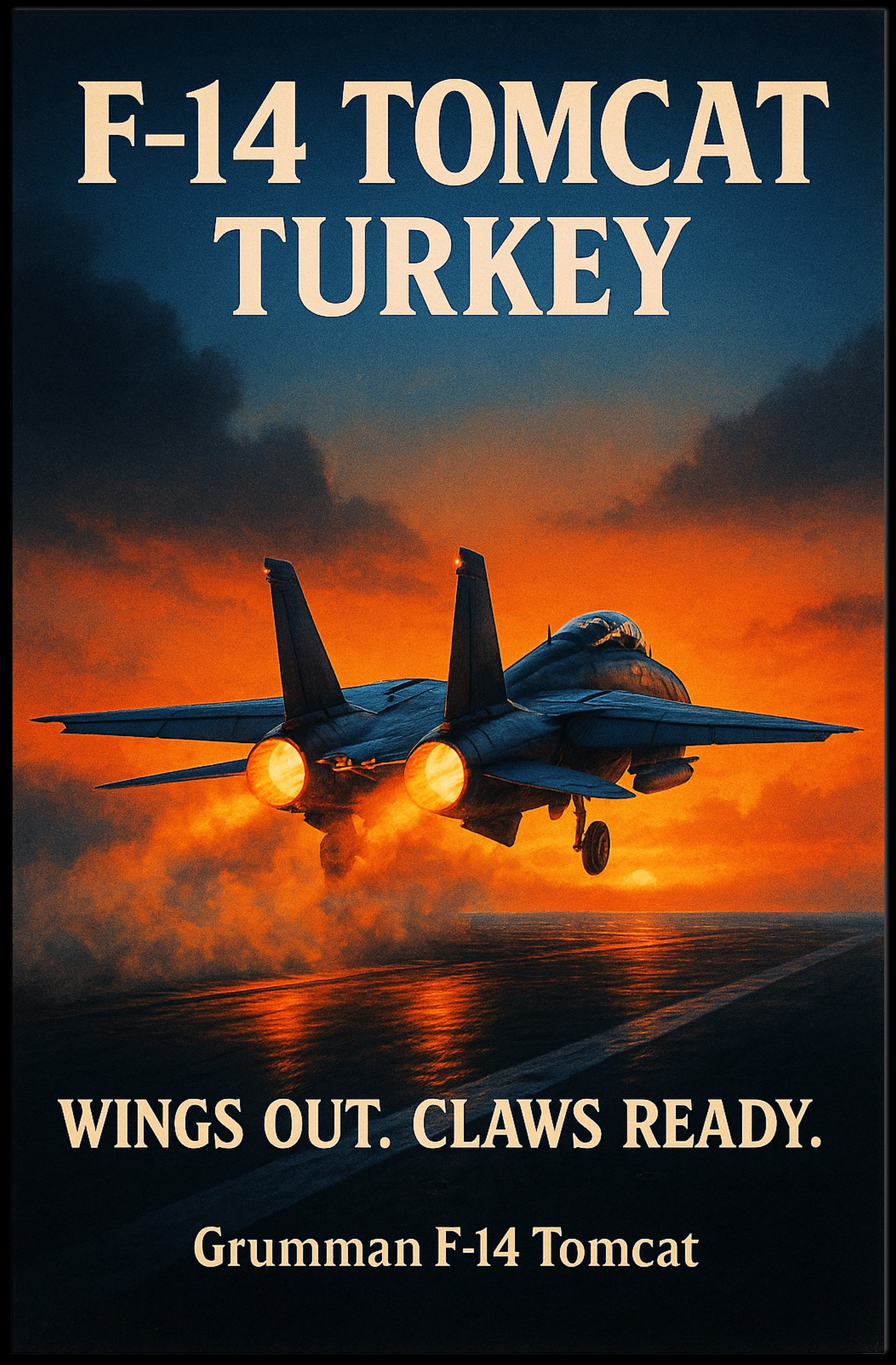 F-14 Tomcat Soaring High Poster PosterGoat