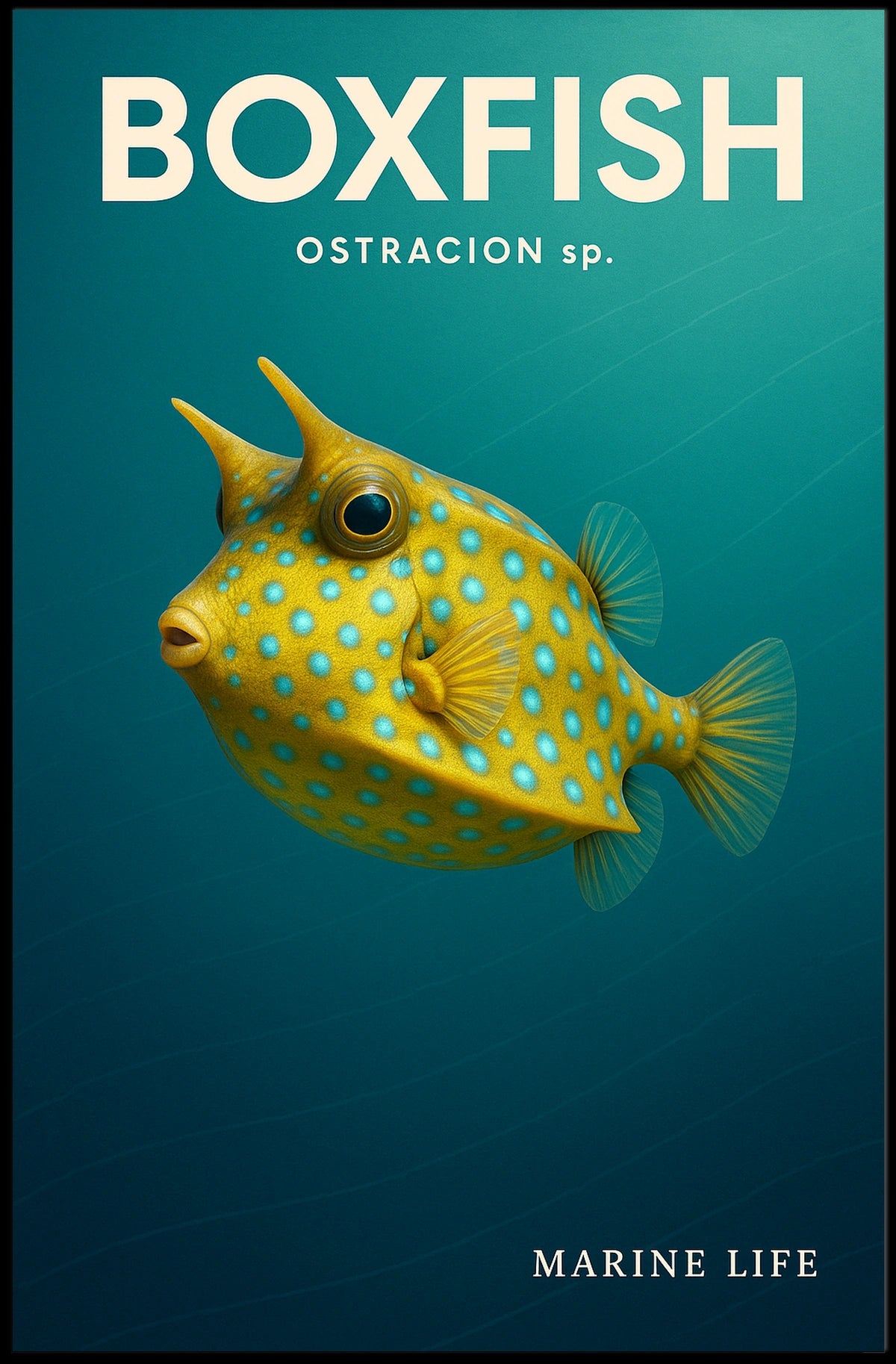 Boxfish Marine Life Poster