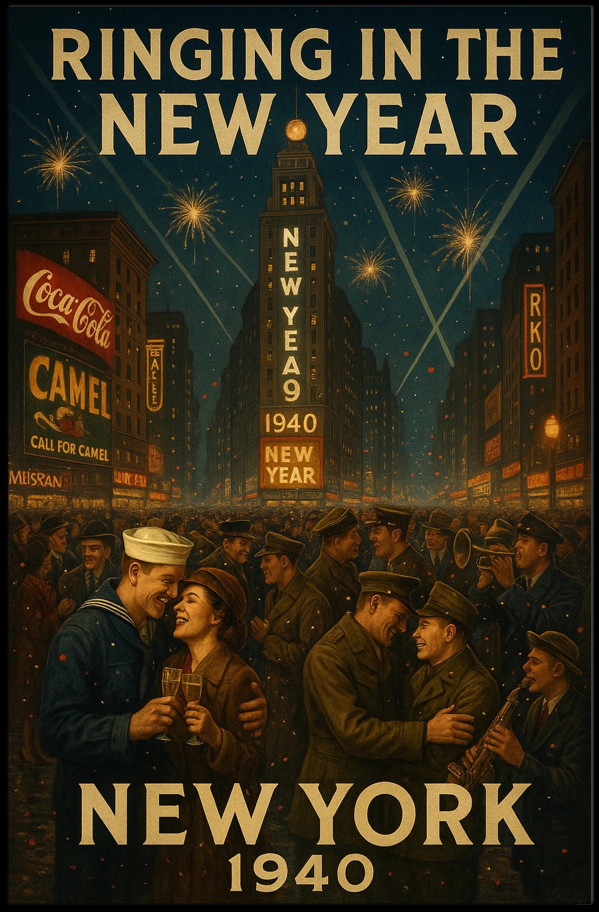Ringing in the New Year New York 1940 Poster