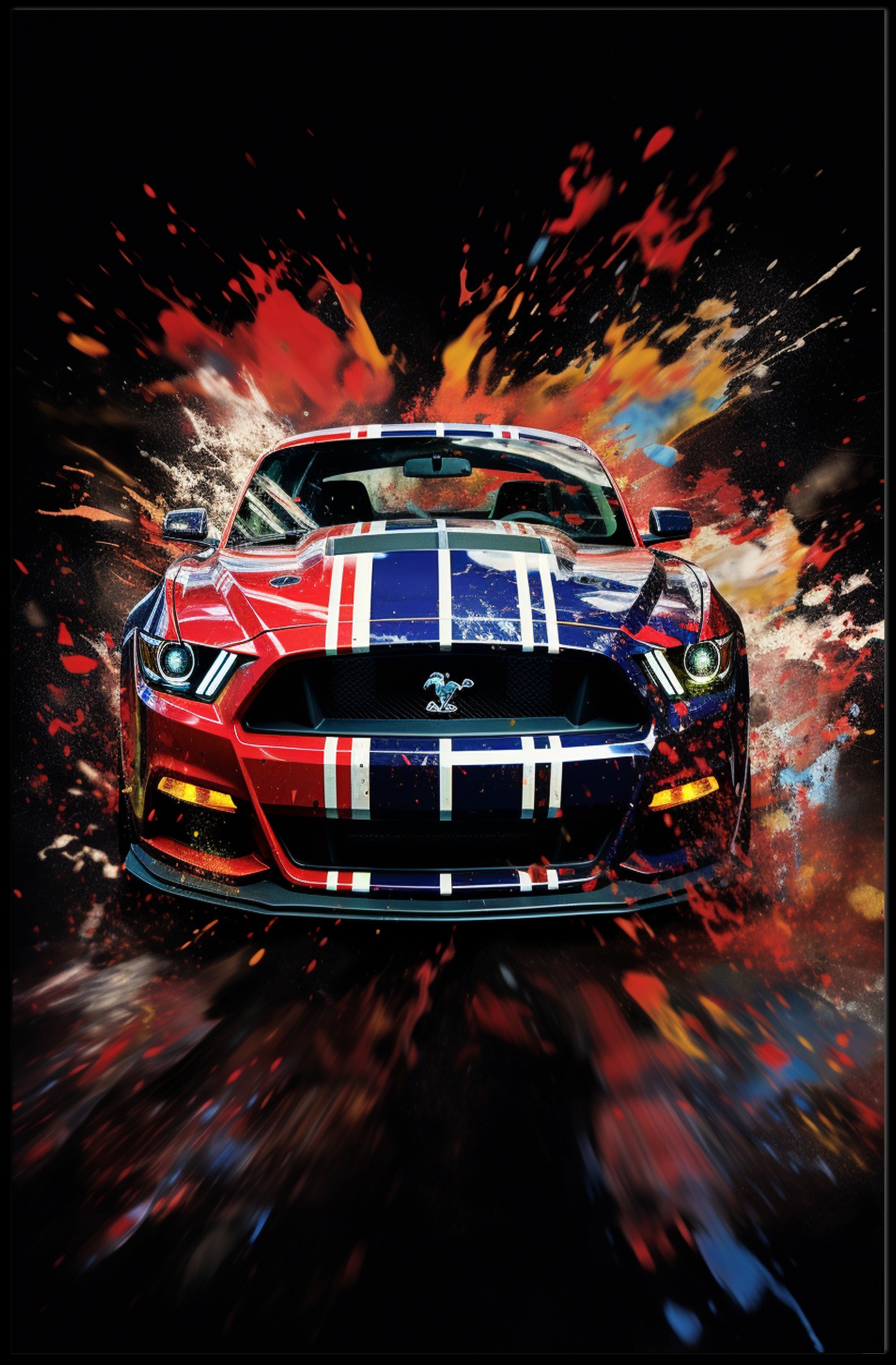Dynamic Automotive Art Poster PosterGoat