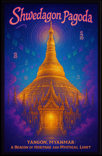 Shwedagon Pagoda A Mystical Landmark Poster