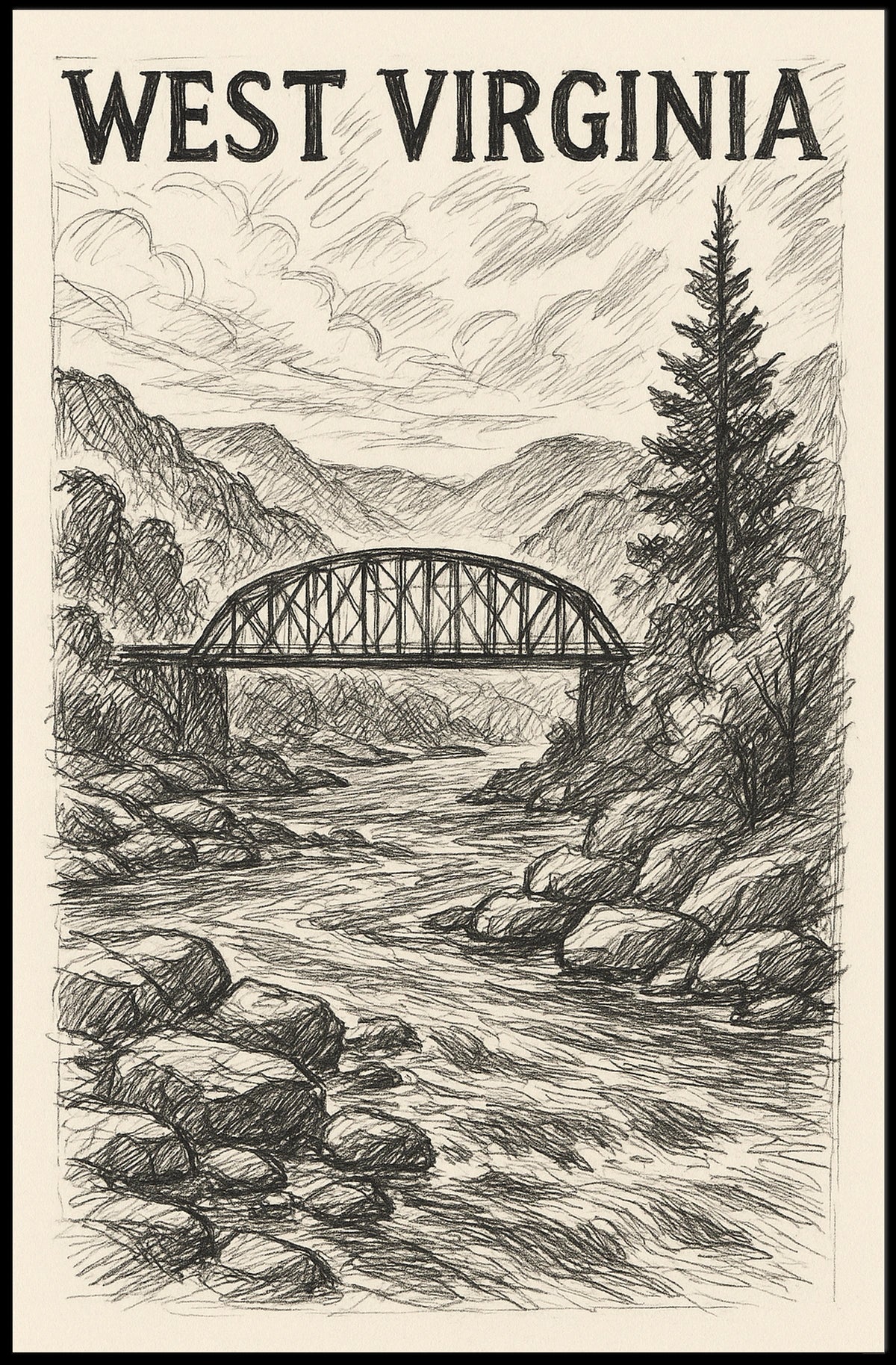 West Virginia Landscape Poster