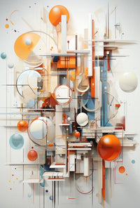 Modern Geometric Abstract Art Poster, Abstract, Artistic, or Pop Culture Poster