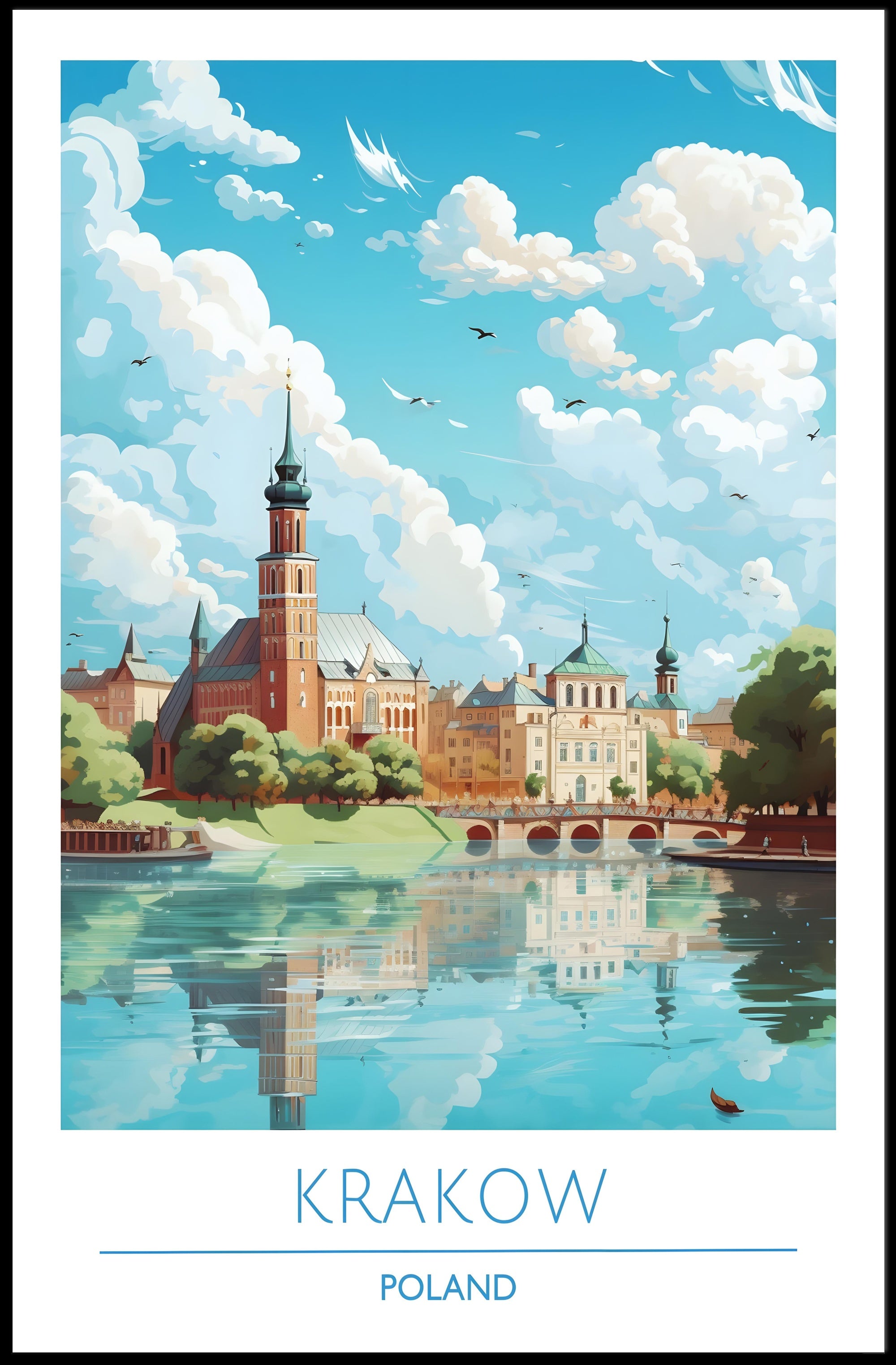 Scenic View of Krakow Poster
