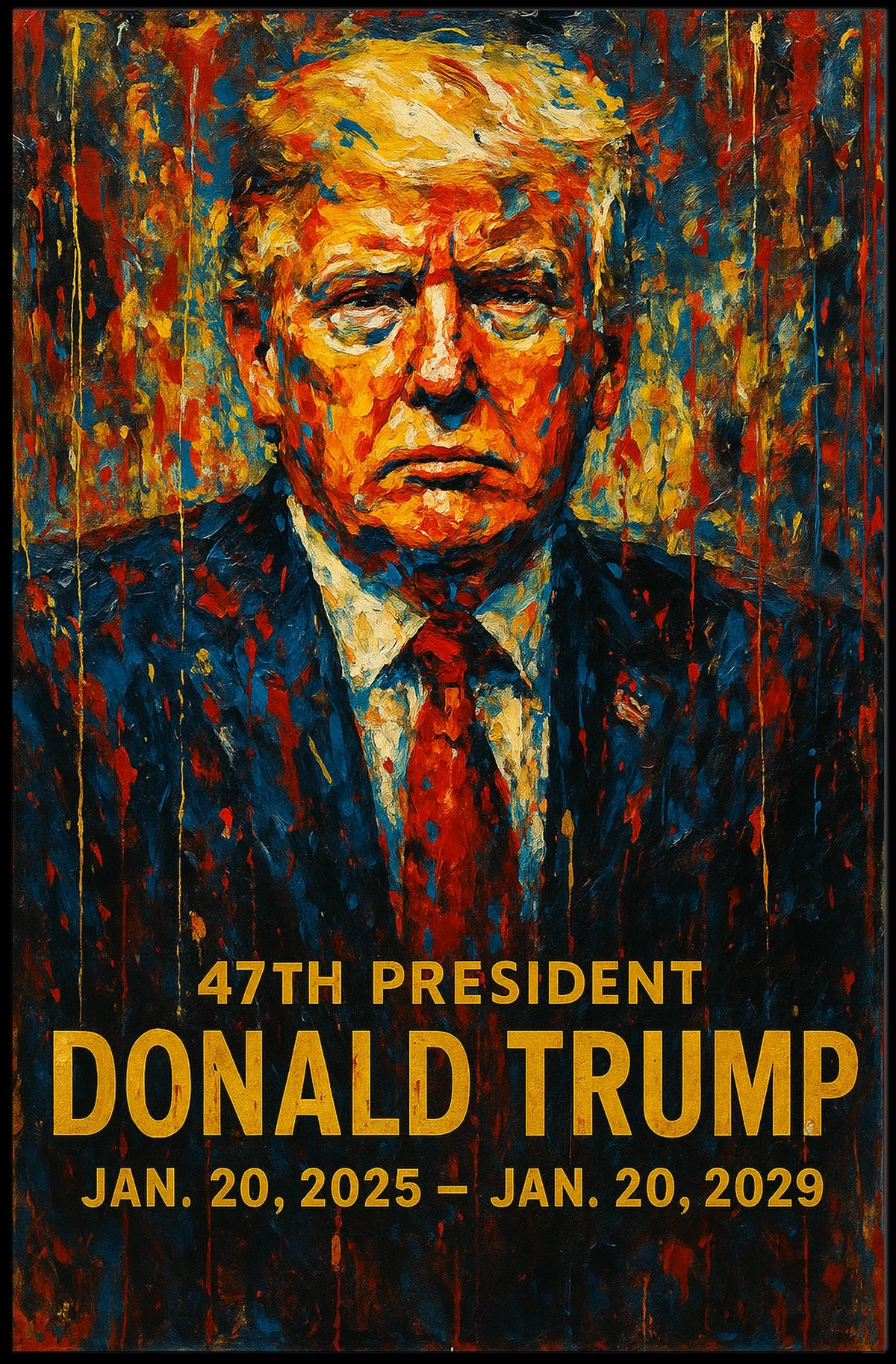 Trump Legacy Expressionism Patriot Poster
